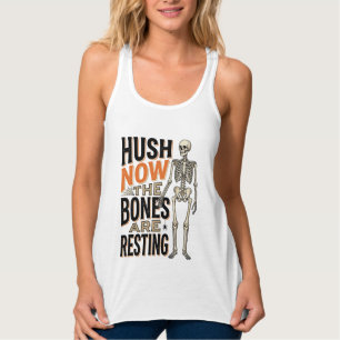 Funny Skeleton T-shirt, Stoutjes nu Halloween-grav Tanktop