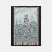 Funny Skeleton Tarot Card Deadlifter Bodybuilding Fleece Deken (Voorkant)