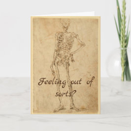 Funny Skeleton Tekening wordt goed Kaart