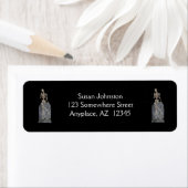 Funny Skeleton Tombstone Halloween Address Label (Insitu)