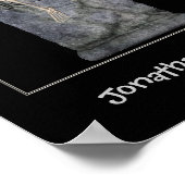 Funny Skeleton Tombstone Kinder Room Persoonlijk Poster (Hoek)