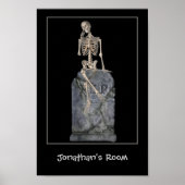 Funny Skeleton Tombstone Kinder Room Persoonlijk Poster (Voorkant)