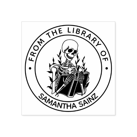 Funny Skeleton uit de bibliotheek van het Gotisch Rubberstempel (Afrduk)