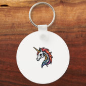 Funny Skeleton Unicorn Lovers Spooky Halloween Cos Sleutelhanger (Voorkant)