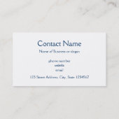 Funny Skeleton Visitekaartje (Achterkant)