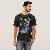 Funny Skeleton Vist liefhebbers Spooky Halloween F T-shirt (Voorkant volledig)