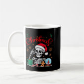 Funny Skeleton Waiting For Christmas Kids Men Wome Koffiemok (Links)