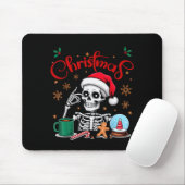 Funny Skeleton Waiting For Christmas Kids Men Wome Muismat (Met muis)