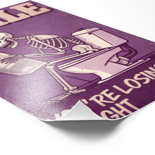 Funny Skeleton Weight Loss Poster (Hoek)