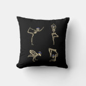 Funny Skeleton Yoga Workout Poses Halloween Kussen (Voorkant)