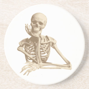 Funny Skeleton Zandsteen Onderzetter