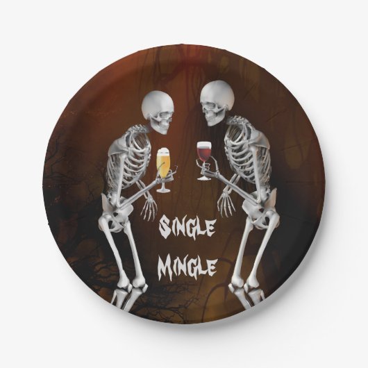 Funny Skeletons Cocktail Party Paper Bord (Voorkant)