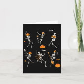 Funny Skeletons Danser Dance Challenge Halloween Kaart (Voorkant)