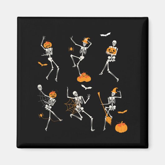 Funny Skeletons Danser Dance Challenge Halloween Magneet (Voorkant)