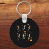 Funny Skeletons Danser Dance Challenge Halloween Sleutelhanger (Voorkant)