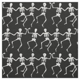 Funny skeletons skull-danspatroon halloween stof