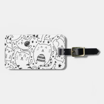 Funny sketchy dansende kattendoedels patroon