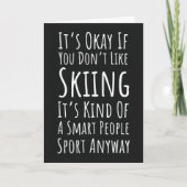 Funny Ski Cards Skiing Humor Humorous Skier Kaart (Voorkant)