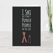 Funny Ski Cards Skiing Humor Skier Winter Sports Kaart (Voorkant)