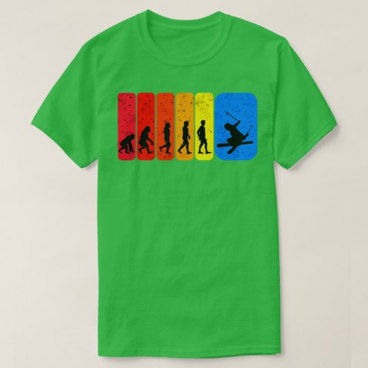 Funny ski freestyle evolutie t-shirt (Design voorkant)