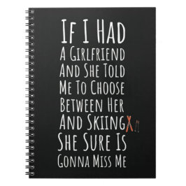 Funny Ski Gifts For Men Skiing Skiers Sports Boys Notitieboek