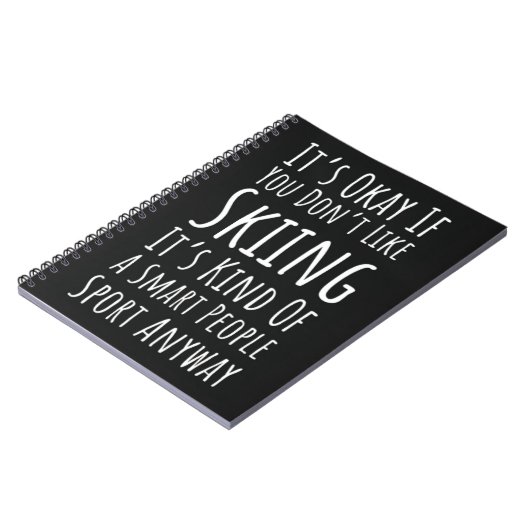 Funny Ski Gifts Skiing Humor Skier Winter Sports Notitieboek (Linkerzijde)