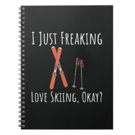 Funny Ski Gifts Skiing Humor Skier Winter Sports Notitieboek