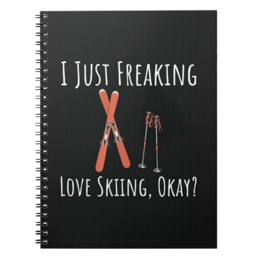 Funny Ski Gifts Skiing Humor Skier Winter Sports Notitieboek (Voorkant)
