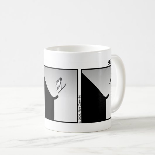 Funny Ski Jump Stickman Mok - 006 (Voorkant rechts)