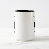 Funny Ski mijn leven gaat naar beneden met zwarte  Tweekleurige Koffiemok (Center)