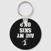 Funny Ski Tee Distressed Skiing Winter Sports Ski Sleutelhanger (Voorkant)