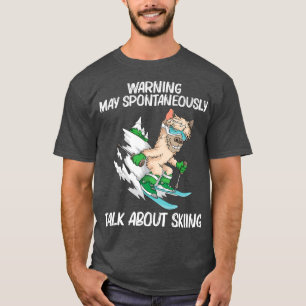 Funny Skiing Art voor mannen Ski Freestyle Skier T-shirt