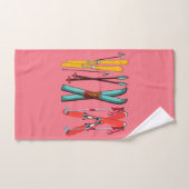 Funny Skiing Colorful Ski Skier Bad Handdoek (Handdoek)