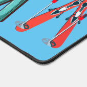 Funny Skiing Colorful Ski Skier Bureaumat (Hoek)