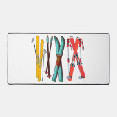 Funny Skiing Colorful Ski Skier Bureaumat (Voorkant)