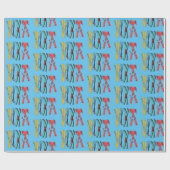 Funny Skiing Colorful Ski Skier Cadeaupapier (Vlak)