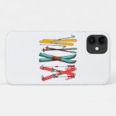 Funny Skiing Colorful Ski Skier Case-Mate iPhone Case (Achterkant (horizontaal))
