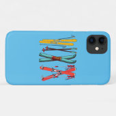 Funny Skiing Colorful Ski Skier Case-Mate iPhone Case (Achterkant (horizontaal))