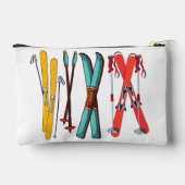 Funny Skiing Colorful Ski Skier Etui (Achterkant)