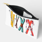 Funny Skiing Colorful Ski Skier Etui (Open)