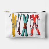 Funny Skiing Colorful Ski Skier Etui (Voorkant)