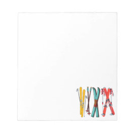 Funny Skiing Colorful Ski Skier Notitieblok