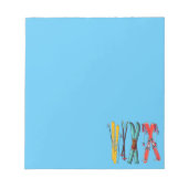 Funny Skiing Colorful Ski Skier Notitieblok (Voorkant)