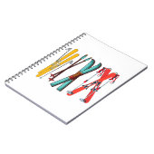 Funny Skiing Colorful Ski Skier Notitieboek (Linkerzijde)