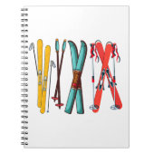 Funny Skiing Colorful Ski Skier Notitieboek (Voorkant)