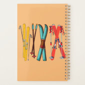 Funny Skiing Colorful Ski Skier Planner (Achterkant)