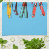 Funny Skiing Colorful Ski Skier Theedoek (Gevouwen)