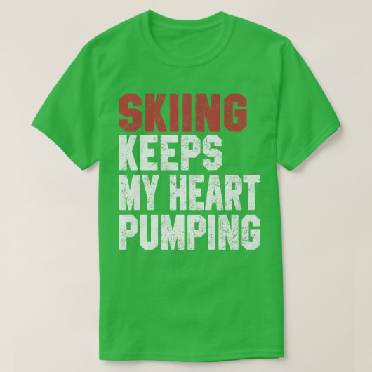 Funny Skiing Gift voor mannen Skier Snow Ski Jet T-shirt (Design voorkant)