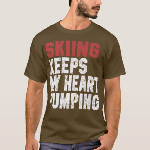 Funny Skiing Gift voor mannen Skier Snow Ski Jet T-shirt