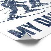 Funny Skiing Got Ped By My Daughter Family Ski Tri Poster (Hoek)